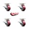 Service Caster 4 Inch Kingpinless Poly on Aluminum Wheel Swivel Caster Set with Brakes SCC SCC-KP30S420-PAR-SLB-4 - alternate 4